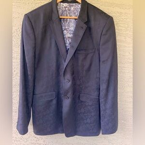 Ted Baker Leaf Print Black Sports-Coat/Blazer